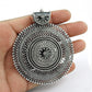 Solid 925 Sterling Oxidized Silver Indian Artisan Pendant