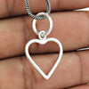 Solid 925 Sterling Silver Heart Pendant