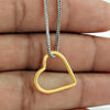 Gold Plated 925 Sterling Silver Heart Pendant Women Gift Jewelry