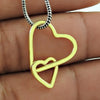 Gold Plated Heart Pendant 925 Sterling Silver Handmade Jewelry