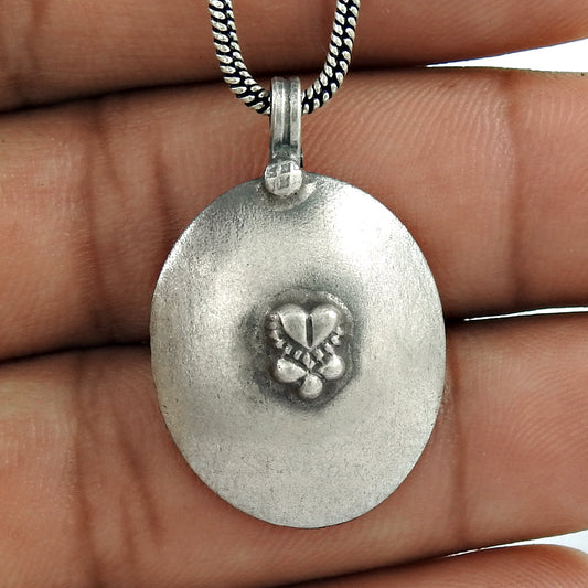 Solid 925 Sterling Silver Pendant Indian Handcrafted Jewelry