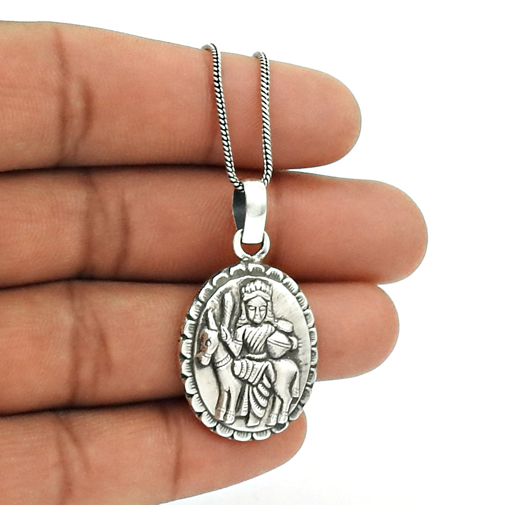 Solid 925 Sterling Silver Goddess Pendant
