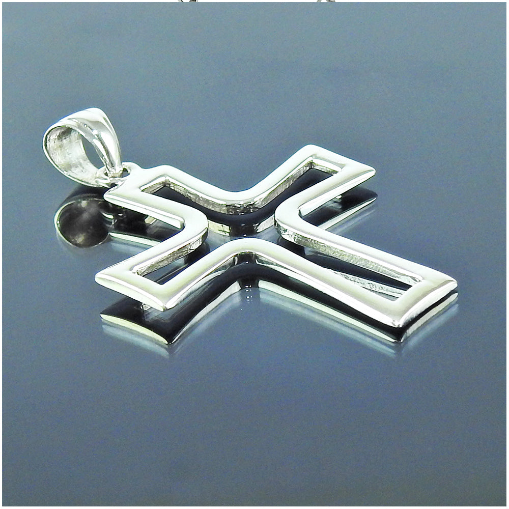 Solid 925 Sterling Silver Cross Pendant