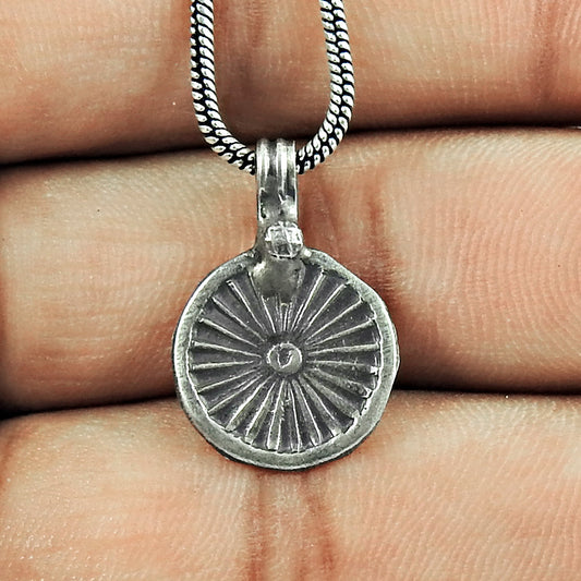 Solid 925 Sterling Silver Chakra Pendant