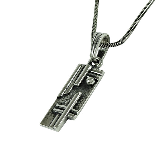 Geometric Pendant Solid 925 Silver Handmade Jewelry