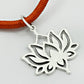 Lotus Flower Pendant Solid 925 Sterling Silver Handmade Jewelry