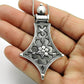 Tribal Pendant Solid 925 Sterling Silver Oxidized Jewelry