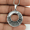 Solid 925 Sterling Silver Handmade Round Pendant