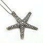 925 Sterling Silver Starfish Pendant Oxidized Jewelry