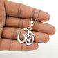 Solid Sterling Silver Om Pendant Indian Religious Jewelry