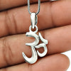 Solid 925 Silver Om Pendant Indian Religious Jewelry