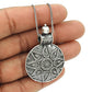 Solid 925 Oxidized Sterling Silver Tribal Pendant