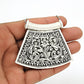 Vintage 925 Silver Engraved Artisan Pendant Tribal Jewelry