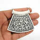 Vintage 925 Silver Engraved Artisan Pendant Tribal Jewelry