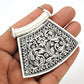 Vintage 925 Silver Engraved Artisan Pendant Tribal Jewelry