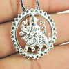 925 Sterling Silver Goddess Durga Pendant Temple Jewelry