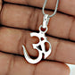 Solid Sterling Silver Handmade Om Pendant Religious Jewelry