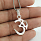 Solid Sterling Silver Handmade Om Pendant Religious Jewelry