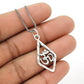 925 Sterling Solid Silver Om Pendant Indian Religious Jewelry
