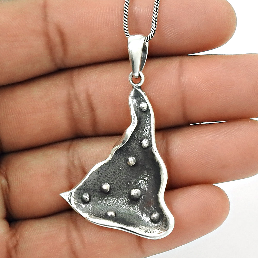 925 Sterling Solid Silver Unique Handmade Pendant