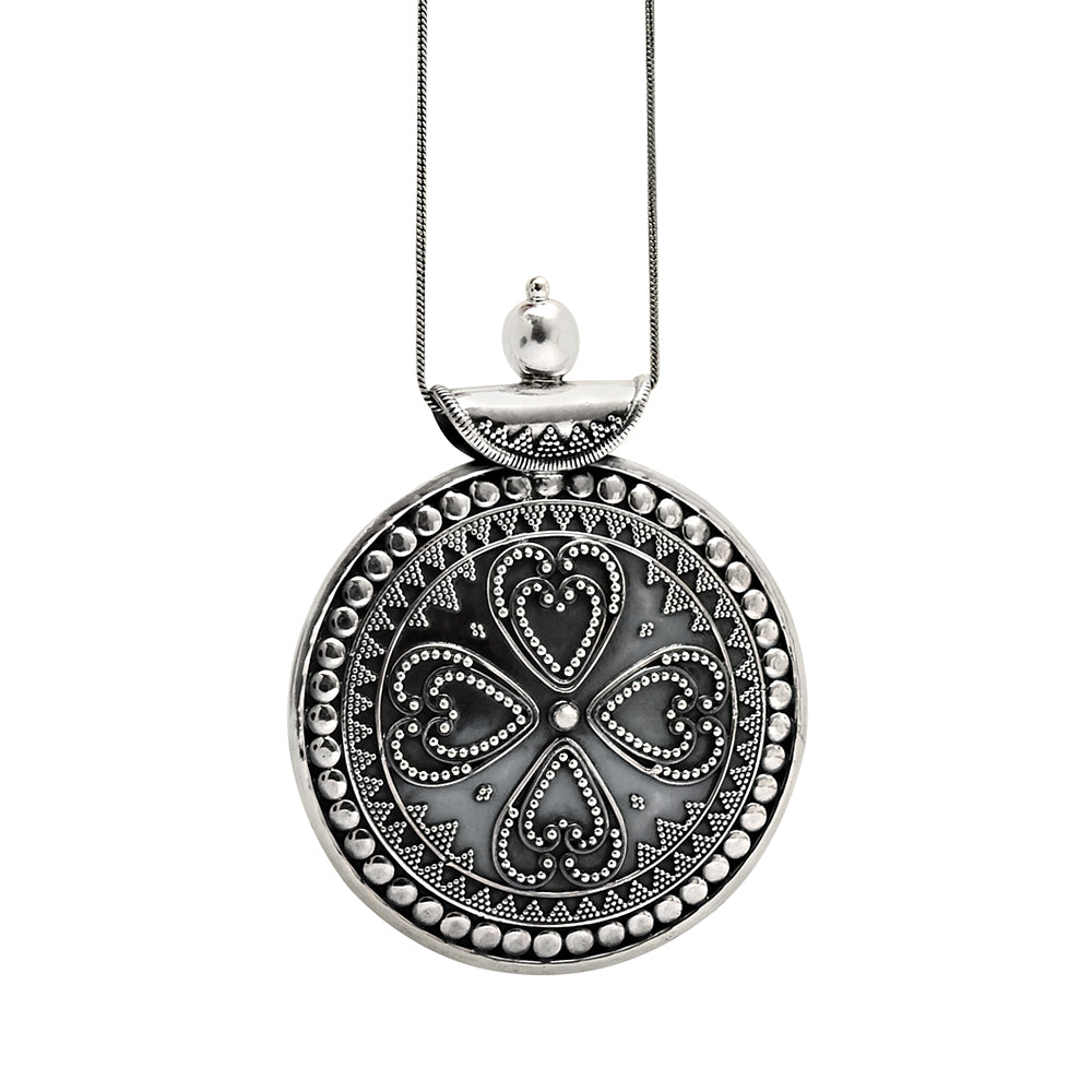 Artisan Pendant 925 Sterling Silver Oxidized Jewelry