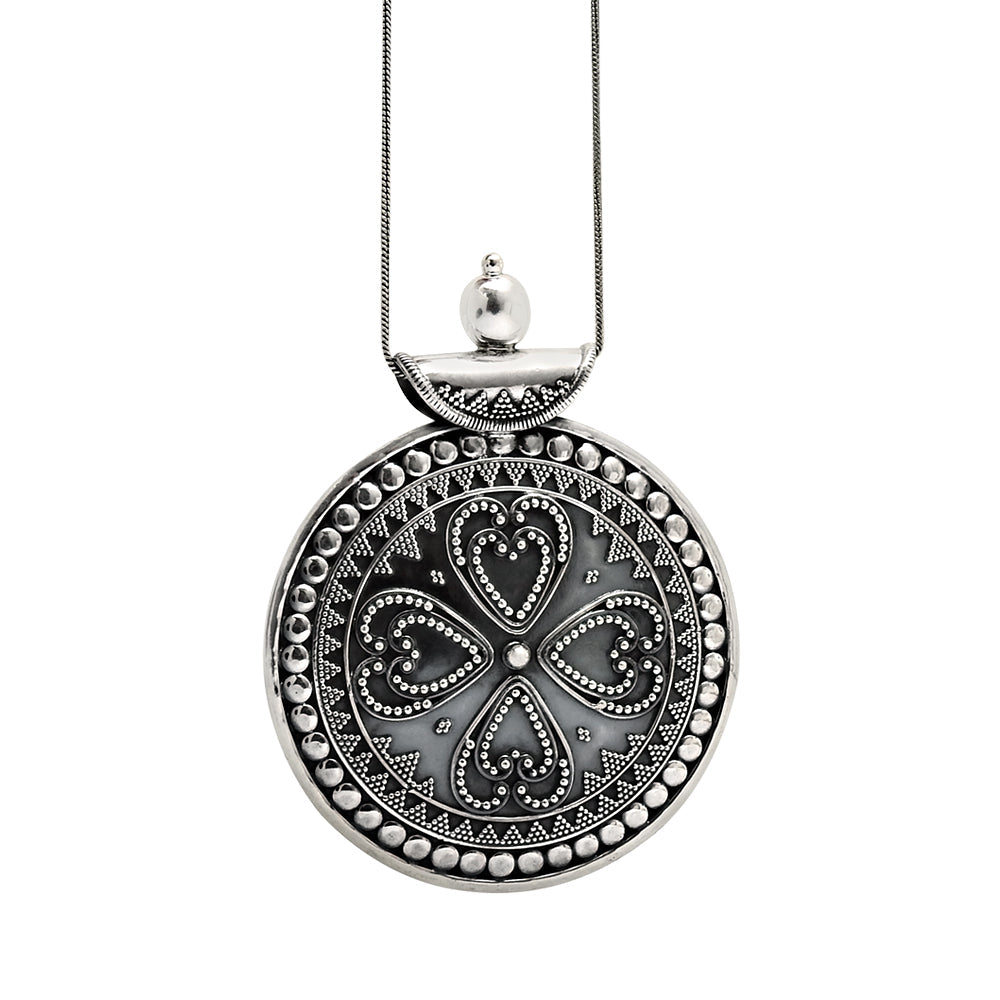 Artisan Pendant 925 Sterling Silver Oxidized Jewelry