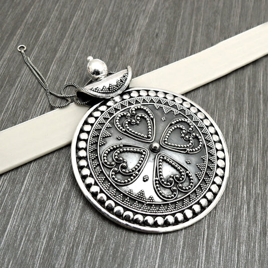 Artisan Pendant 925 Sterling Silver Oxidized Jewelry