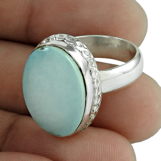 Natural Turquoise Gemstone 925 Sterling Silver Ring