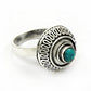 Natural Turquoise Gemstone Cocktail Tribal Ring 925 Silver For Women C52