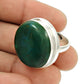 Round Shape Natural Turquoise Gemstone 925 Silver Ring