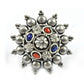 Gift Cocktail Adjustable Ring 925 Silver Wholesale Jewelry Natural Coral E10