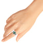 Gift For Her Natural Turquoise Statement Ring 925 Sterling Silver I42