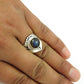 Natural Labradorite 925 Silver Anniversary Bezel Band Trendy Sister Ring Jewelry