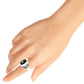 Natural Labradorite Gemstone 925 Silver Solitaire Boho Ring For Girls P8