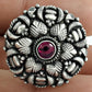 Ruby Gemstone Solid 925 Silver Trendy Adjustable Ring Gift For Her