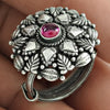 Adjustable Ring Ruby Gemstone 925 Silver Trendy Handmade Jewelry