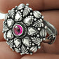 Adjustable Ring Ruby Gemstone 925 Silver Trendy Handmade Jewelry