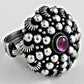 Trendy Adjustable Ring Pink Ruby Gemstone Solid 925 Silver Jewelry