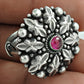 Ruby Gemstone Solid 925 Silver Adjustable Handmade Ring Women Gift