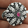 Ruby Gemstone Solid 925 Silver Adjustable Handmade Ring Women Gift