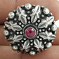 Ruby Gemstone Solid 925 Silver Adjustable Handmade Ring Women Gift