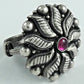 Solid 925 Silver Ruby Gemstone Adjustable Ring Oxidized Jewelry