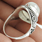 Sterling Silver Oval Natural Rainbow Moonstone Wife Tribal Statement Ring