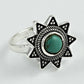 Sterling Silver Turquoise Stone Vintage Wedding Wife Elegant Solitaire Ring
