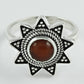 Natural Carnelian Gemstone Solitaire Ethnic Ring 925 Sterling Silver B91