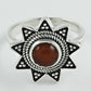 Natural Carnelian Gemstone Solitaire Ethnic Ring 925 Sterling Silver B91