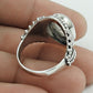 Natural Rainbow Moonstone Cocktail Vintage Ring 925 Silver K8