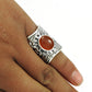 Natural Carnelian Gemstone 925 Silver Wholesale Jewelry Solitaire Ring T3