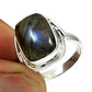 Natural Labradorite Gemstone Solitaire Bohemian Ring 925 Silver S72