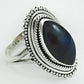 Labradorite Stone Statement Vintage Bezel New Cocktail Ring Sterling Silver